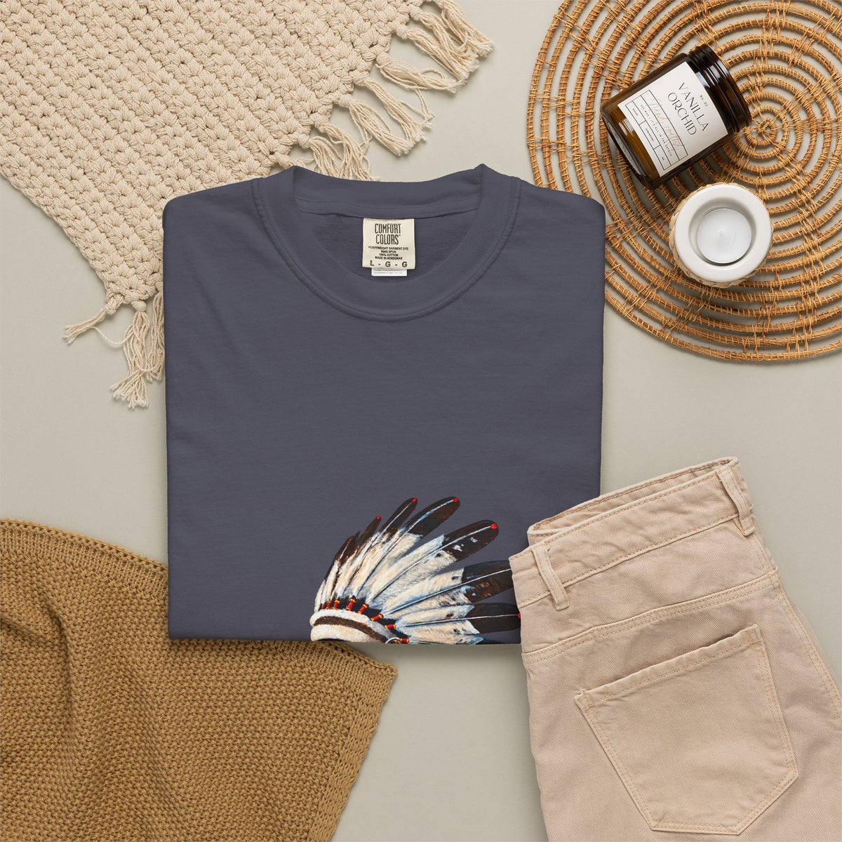 Smokin Indian - Gregory Azure — Premium Tee