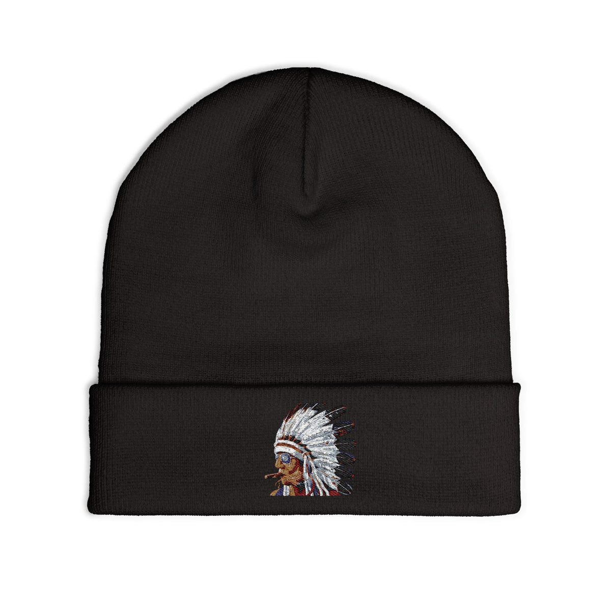 Smokin Indian - Gregory Azure — Embroidered Beanie
